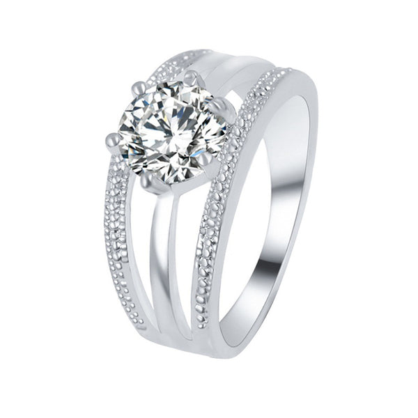 Women Wedding Engagement Ring Crystal Jewelry Rings - khamtronics