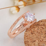 Women Wedding Engagement Ring Crystal Jewelry Rings - khamtronics