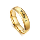 Vnox Free Engraving Wedding Rings for Women Men Stainless Steel Matt Surface Anniversary Band Valentine Gift His Queen Her King - khamtronics
