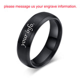 Vnox Free Engraving Wedding Rings for Women Men Stainless Steel Matt Surface Anniversary Band Valentine Gift His Queen Her King - khamtronics