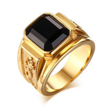 Vnox Punk Dragon Ring for Men CZ Stone Stainless Steel Gold Color Male Alliance Rocky Hip hop Jewelry 7 8 9 10 11 12# - khamtronics