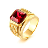 Vnox Punk Dragon Ring for Men CZ Stone Stainless Steel Gold Color Male Alliance Rocky Hip hop Jewelry 7 8 9 10 11 12# - khamtronics