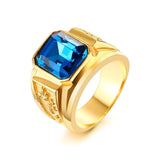 Vnox Punk Dragon Ring for Men CZ Stone Stainless Steel Gold Color Male Alliance Rocky Hip hop Jewelry 7 8 9 10 11 12# - khamtronics